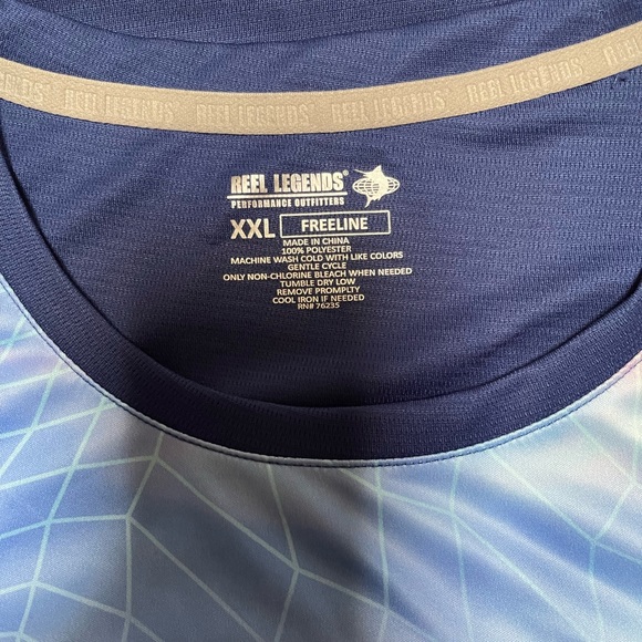 Mens Reel Legends Performance 2XL Swordfish Print Long Sleeve Pullover Shirt JD - Picture 5 of 7